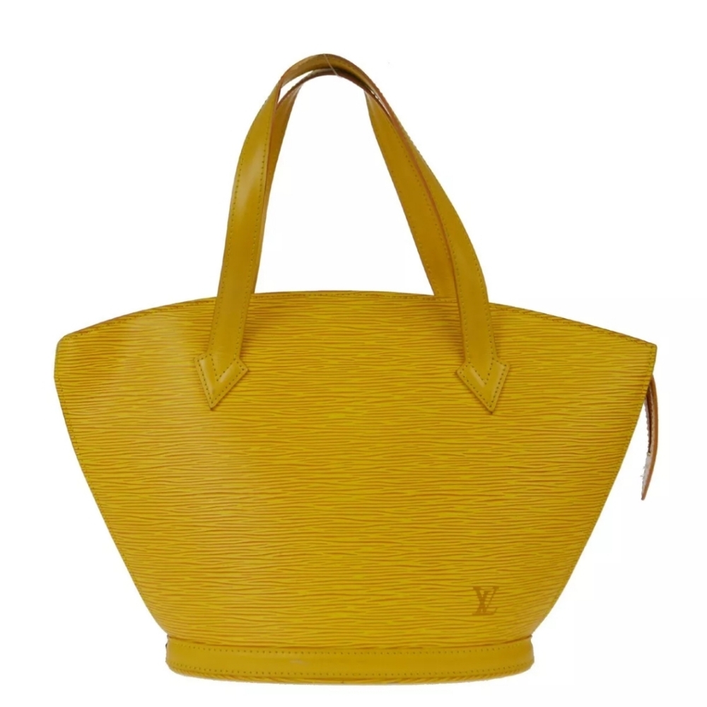 Auth LOUIS VUITTON Yellow Saint Jacques M52279 Epi Handbag